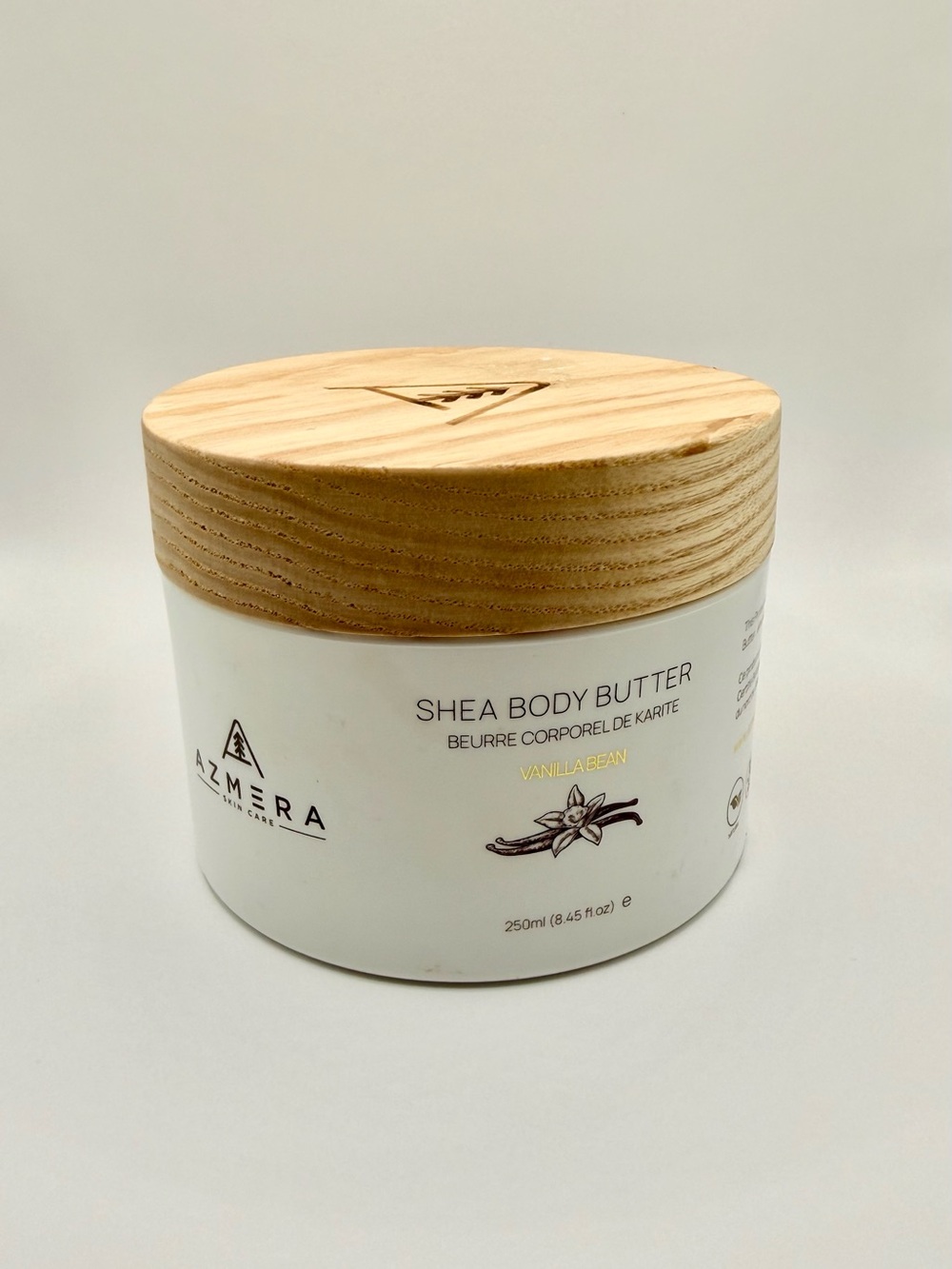 AZMERA Shea Body Butter Vanilla Bean 8.45 oz / 250ml Moisturizing Skin Care